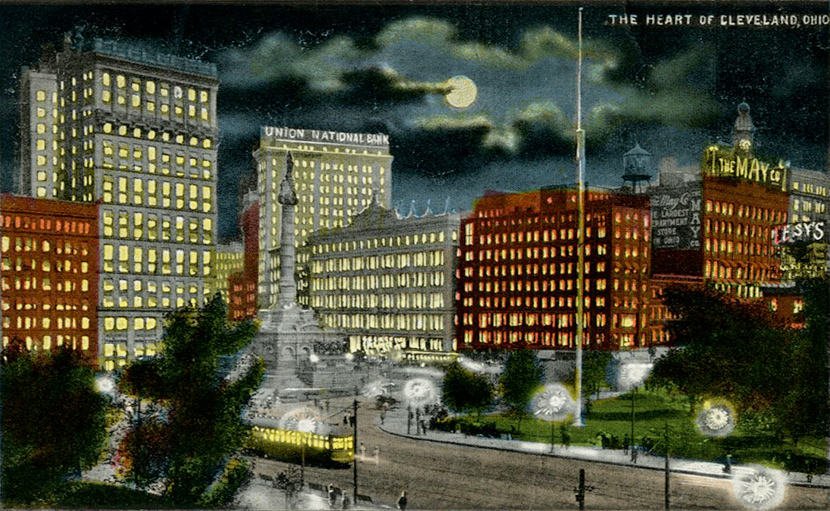 Public Square, the “Heart of Cleveland.”