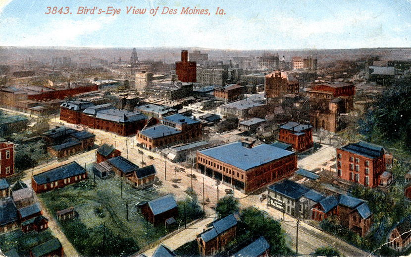 A bird’s-eye view of Des Moines.