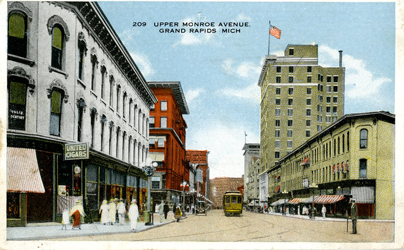 A view of Upper Monroe Avenue, Grand Rapids.