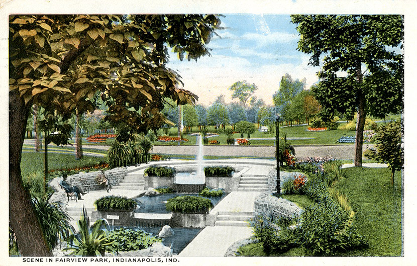 A bucolic scene of Fairview Park, Indianapolis. With many indoor venues closed during the epidemic, outdoor spaces such as Fairview became havens.
