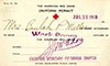 A uniform permit for a volunteer at the Pittsburgh chapter of the American Red Cross, dated July 31, 1918. We cannot know for sure, but it is likely that Mrs. Beulah Miller volunteered her services in some manner to help the city care for its ill during the influenza epidemic.