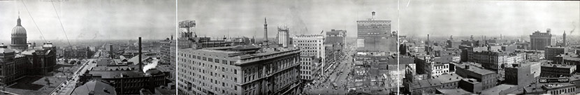 Panoramic view of Indianapolis.