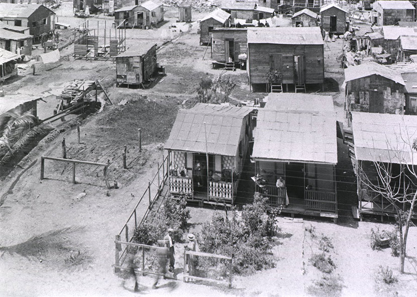 A view of one of New Orleans’ shantytowns, ca. 1914-1920.