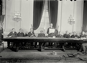 America's Creed Award, April 3, 1918, with School Superintendent C. J. Koch (2nd from left) and Baltimore Mayor James Preston (3rd from left).