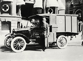 Motor Corps ambulance driver from the Detroit chapter of the American Red Cross.