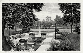 A bucolic scene of Fairview Park, Indianapolis. With many indoor venues closed during the epidemic, outdoor spaces such as Fairview became havens.