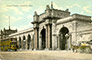 Columbus’s third Union Station, completed in 1897 and demolished in 1976. Hundreds of civilian and military passengers traveled through the station each day during the epidemic.