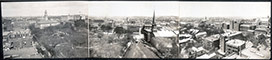 Aerial view of Worcester, from the corner of Franklin and Front, ca. 1910.