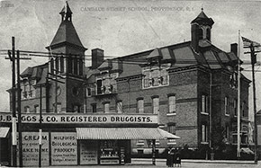 The Candace Street Grammar School in Providence, just one of the city’s schools that closed during the peak of the influenza epidemic.